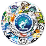 50pcs Fishing Themed Stickers