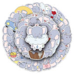 50pcs Cartoon elephant themed Stickers